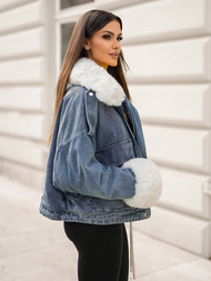 Kurtka damska jeansowa niebieska OZONEE JS/11Z8219