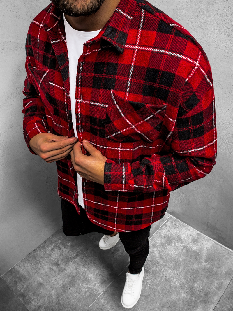 Сорочка чоловіча Куртка Червона OZONEE O/DR2020