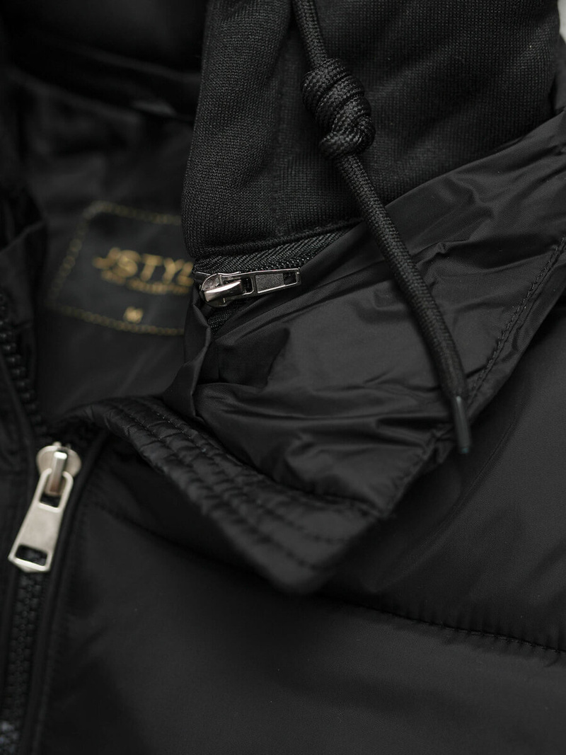 Kurtka zimowa damska pikowana czarna OZONEE JS/16M9187/392