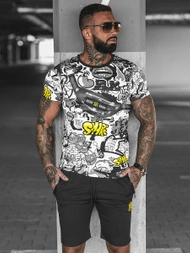 Komplet dresowy męski czarno-żółty OZONEE O/HM789