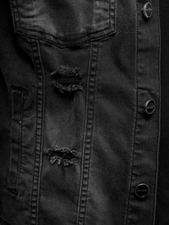 Kurtka męska jeansowa czarna OZONEE NB/MJ506NZ