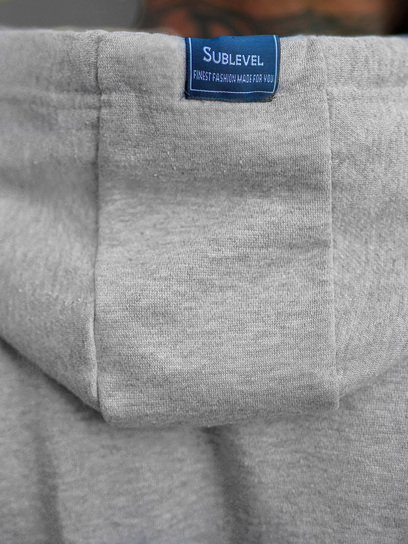 Bluza z kapturem męska szara OZONEE O/H1060