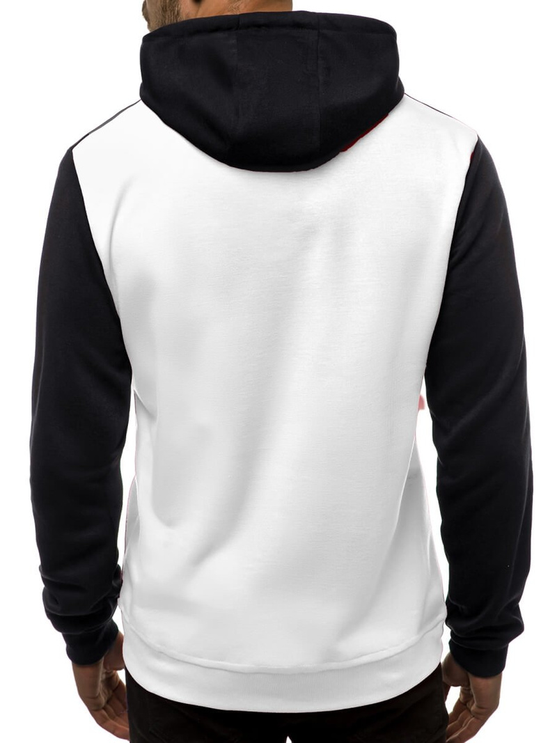 Bluza z kapturem męska biała OZONEE JS/JZ11059