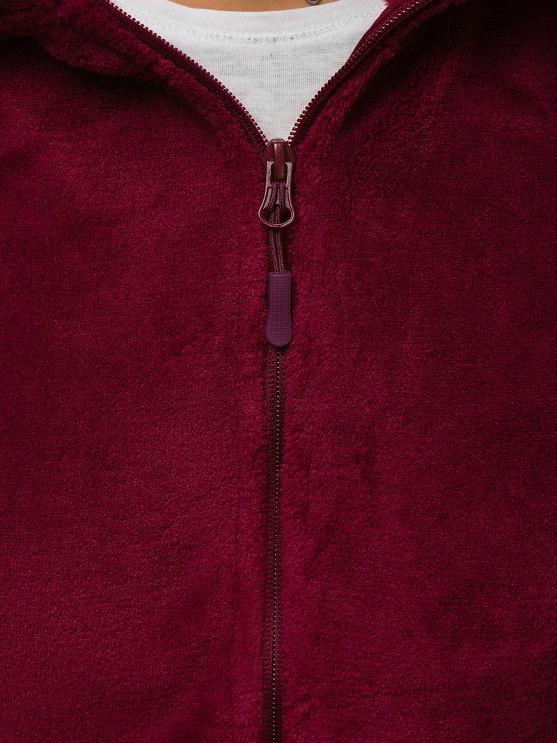 Bluza damska rozpinana z kapturem bordowa OZONEE JS/HH004/6