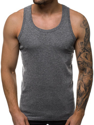 Koszulka bez rękawów męska ciemno-szara OZONEE JS/NB001