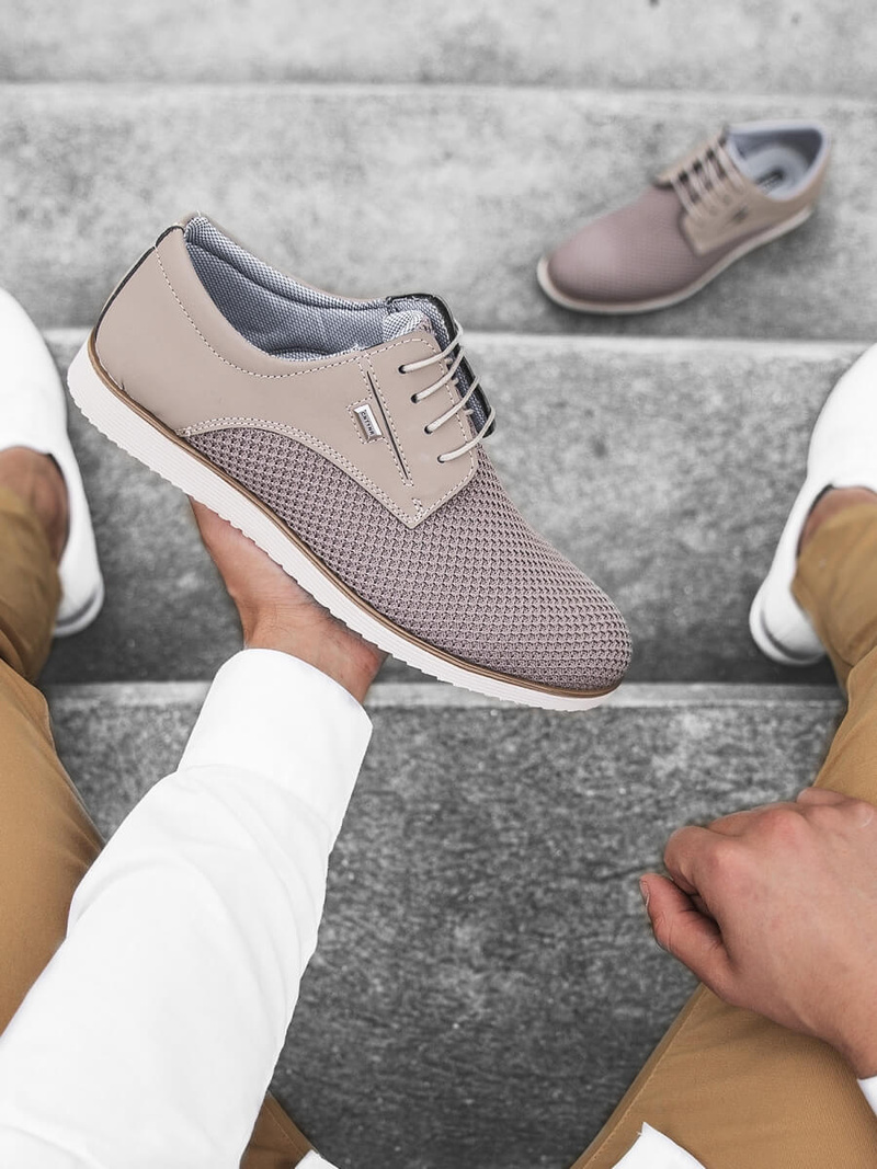 Buty męskie beżowe t/682