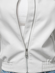 Kurtka skórzana damska biała OZONEE O/G116