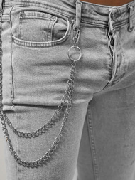 Spodnie jeansowe męskie szare OZONEE O/273SPZ