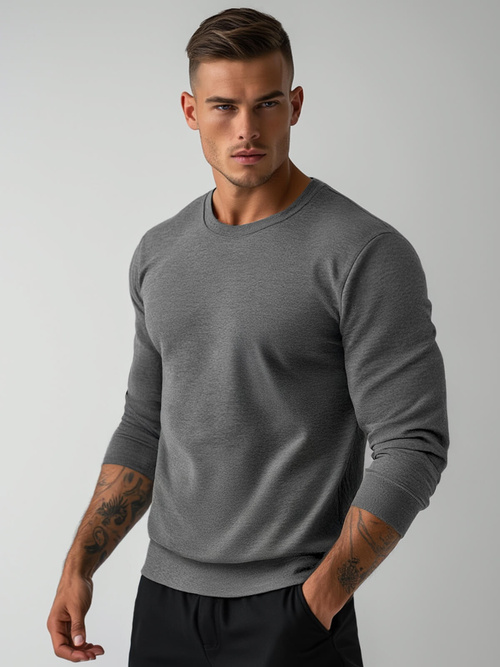 Толстовка чоловіча Графiтова OZONEE JS/2001-10Z