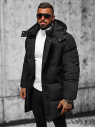 Kurtka zimowa męska pikowana czarna OZONEE JS/5M3118/392