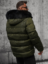 Kurtka zimowa męska pikowana zielona OZONEE JS/27M8109