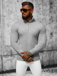 Светр чоловічій ciрий OZONEE NB/MM6007/2Z