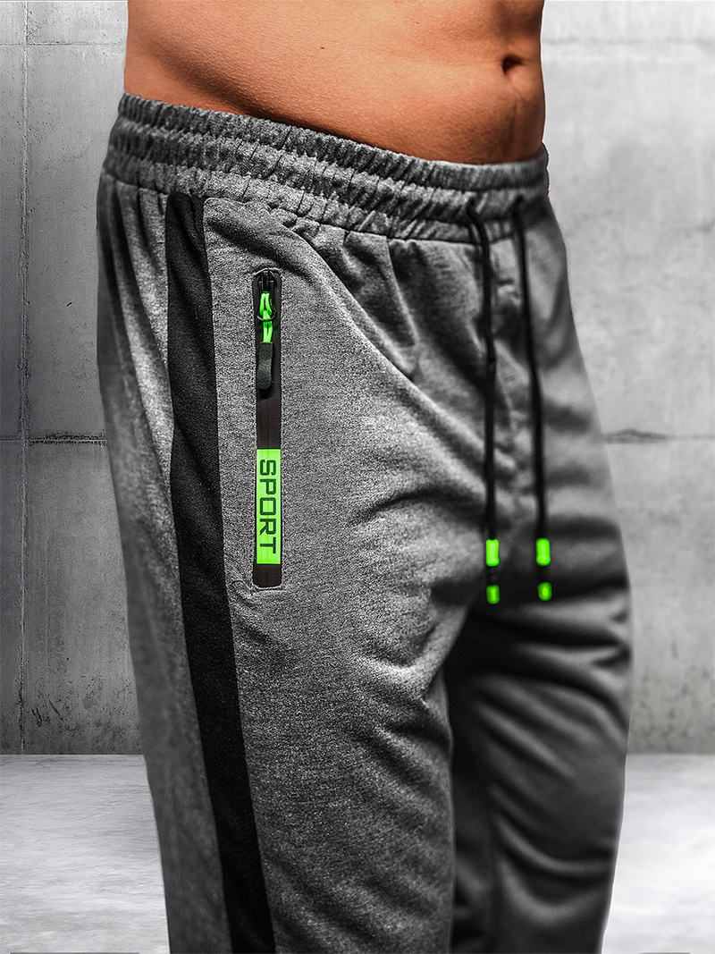 Spodnie dresowe męskie grafitowe OZONEE JS/68K10333Z