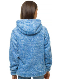 Bluza damska z kapturem niebieska OZONEE JS/HH034/9
