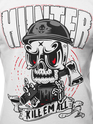 T-Shirt męski z nadrukiem biały OZONEE O/BL73