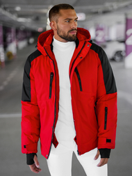 Kurtka zimowa męska czerwona OZONEE JS/91M9902/270