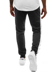Spodnie dresowe męskie czarno-białe OZONEE JS/JZ11003
