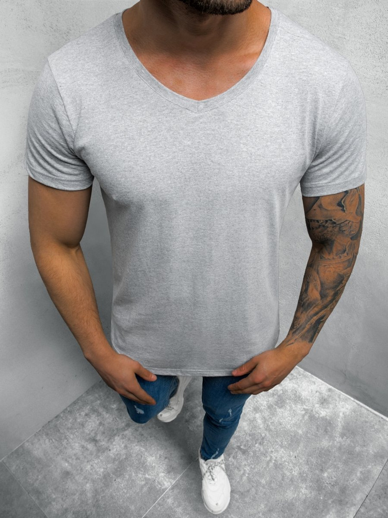 T-Shirt męski szary OZONEE O/1210Z