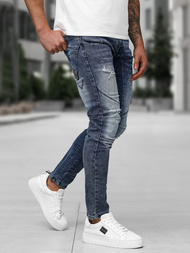 Spodnie jeansowe męskie slim fit niebieskie OZONEE NB/MP0045BZ