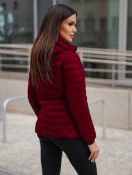 Kurtka damska pikowana bordowa OZONEE JS/16M9102/6