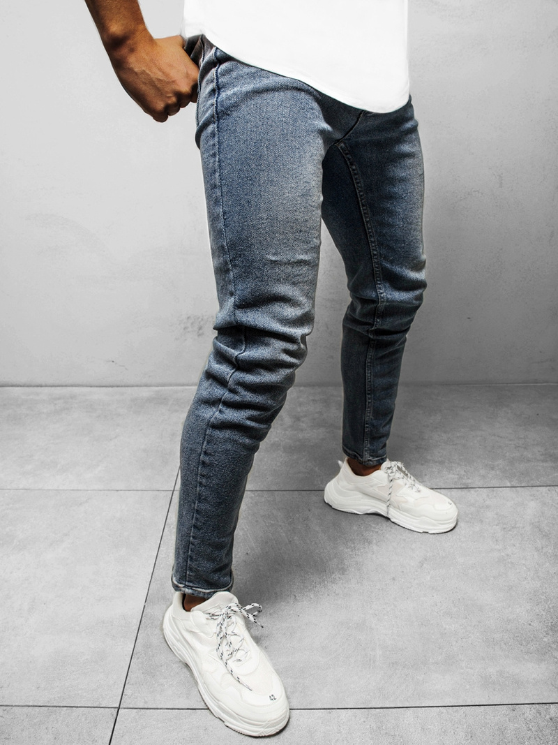 Spodnie jeansowe męskie niebieskie OZONEE E/1241SP