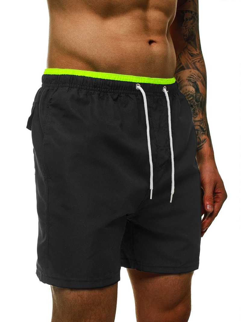 Spodenki kąpielowe męskie czarne OZONEE ST007-4