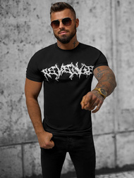 T-shirt męski slim fit czarny OZONEE NB/MT3027