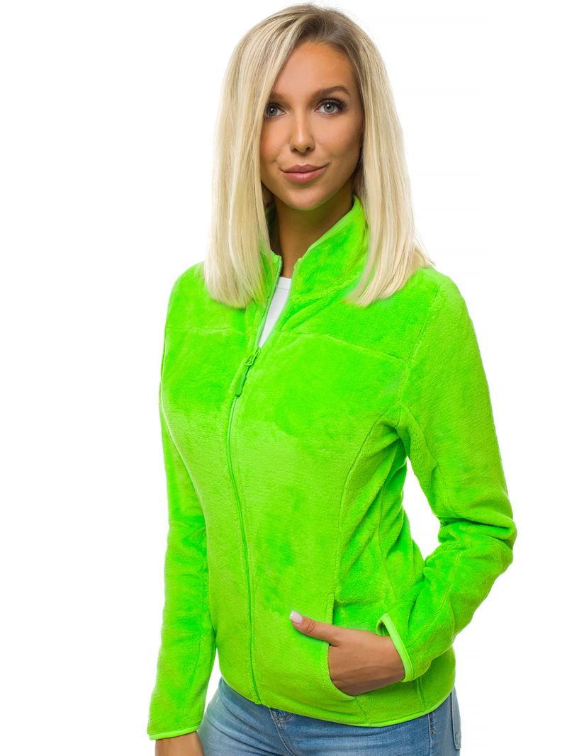 Bluza rozpinana damska zielony-neon OZONEE JS/HH001/44