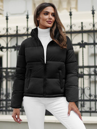 Kurtka zimowa damska pikowana czarna OZONEE JS/16M9107/392Z