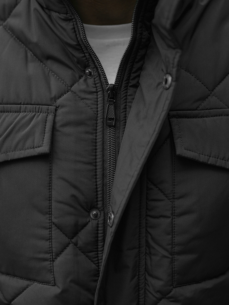 Kurtka przejściowa męska czarna OZONEE JS/22M15/1Z