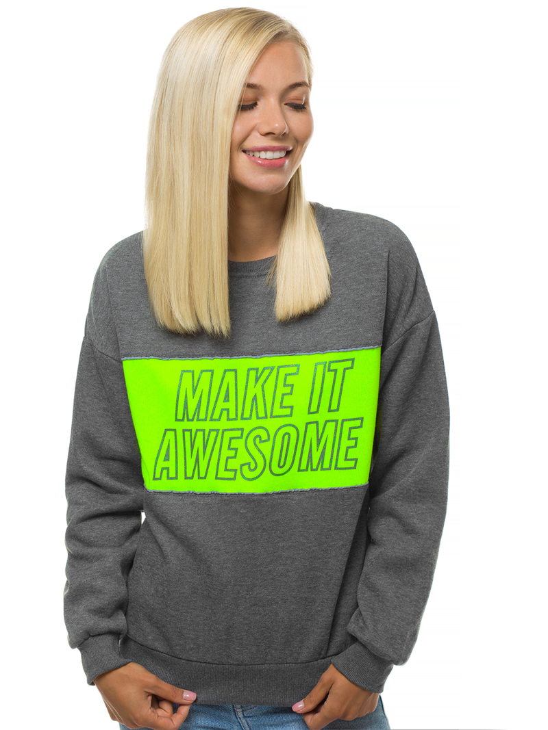 Жіноча Толстовка графіт OZONEE JS/KSW1003