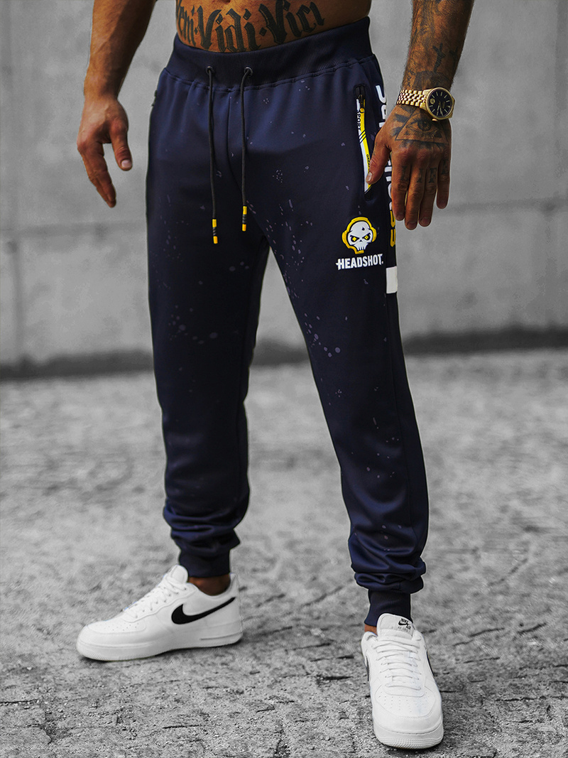 Spodnie dresowe męskie granatowe OZONEE JS/K10233Z