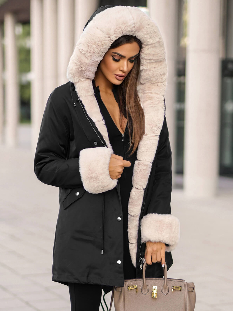 Куртка жіноча Чорна OZONEE JS/M763/392Z