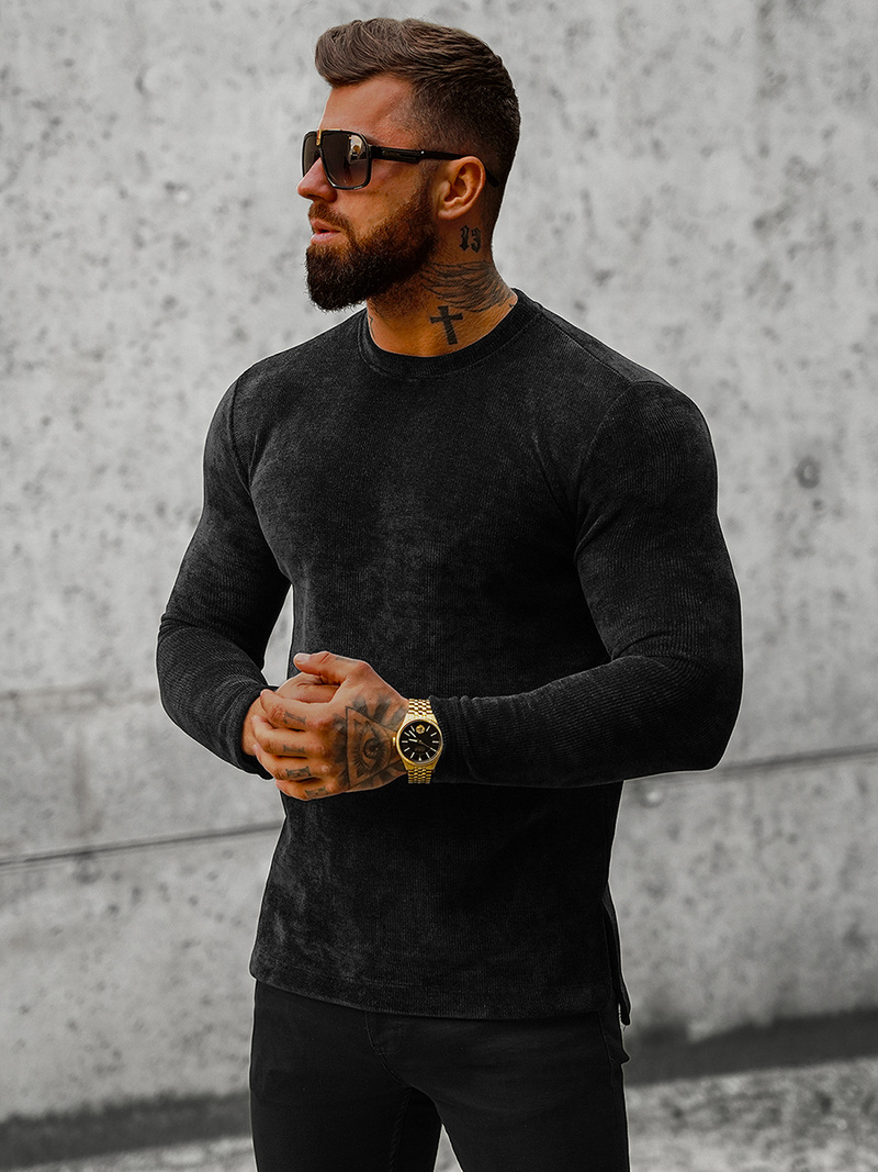 Bluza męska czarna OZONEE O/D7289