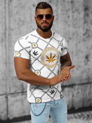 T-shirt męski biały OZONEE O/T130/1Z