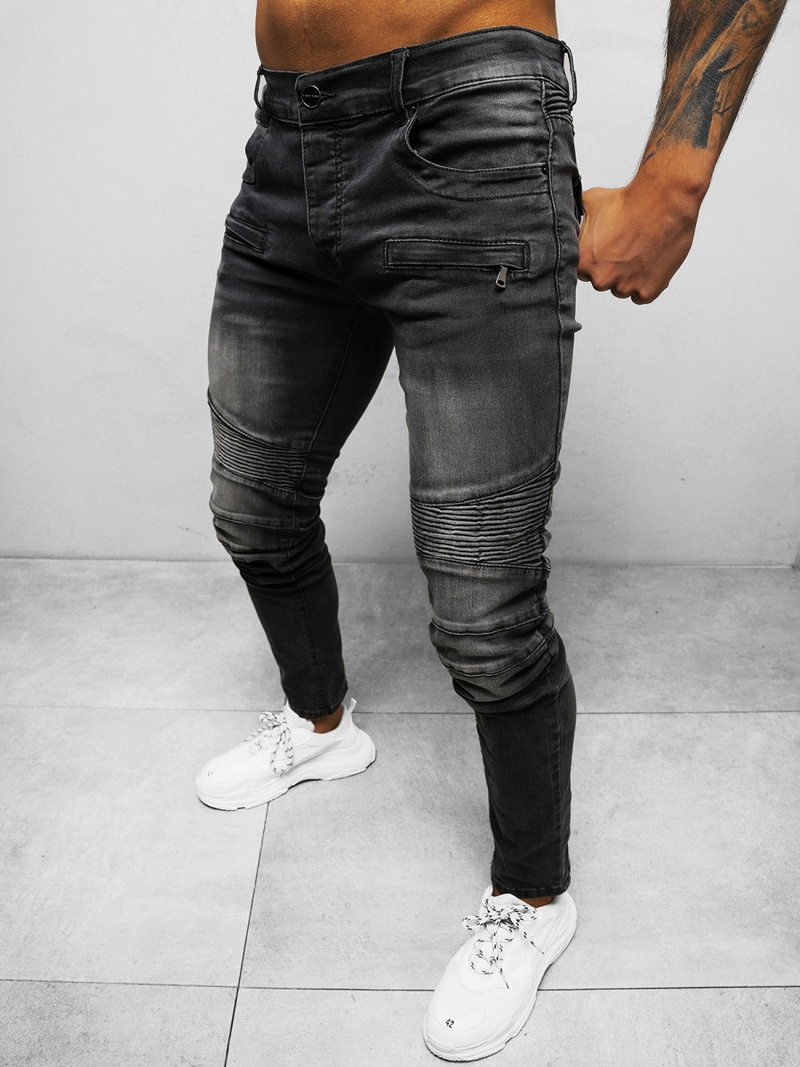 Spodnie jeansowe męskie szare OZONEE NB/MP0029G