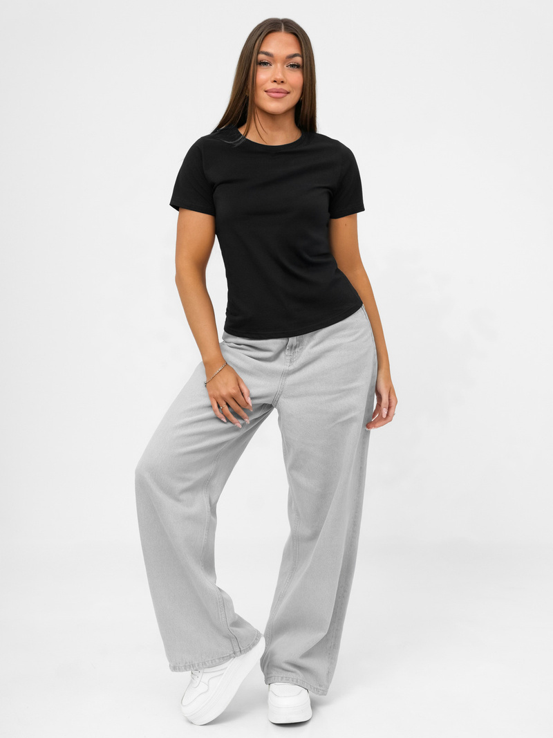 T-shirt damski czarny OZONEE JS/96T678/3