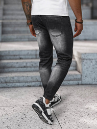 Spodnie jeansowe męskie slim fit czarne OZONEE NB/MP0075N