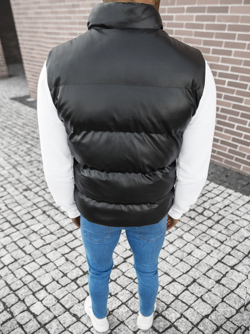 Kamizelka męska pikowana czarna OZONEE O/9035