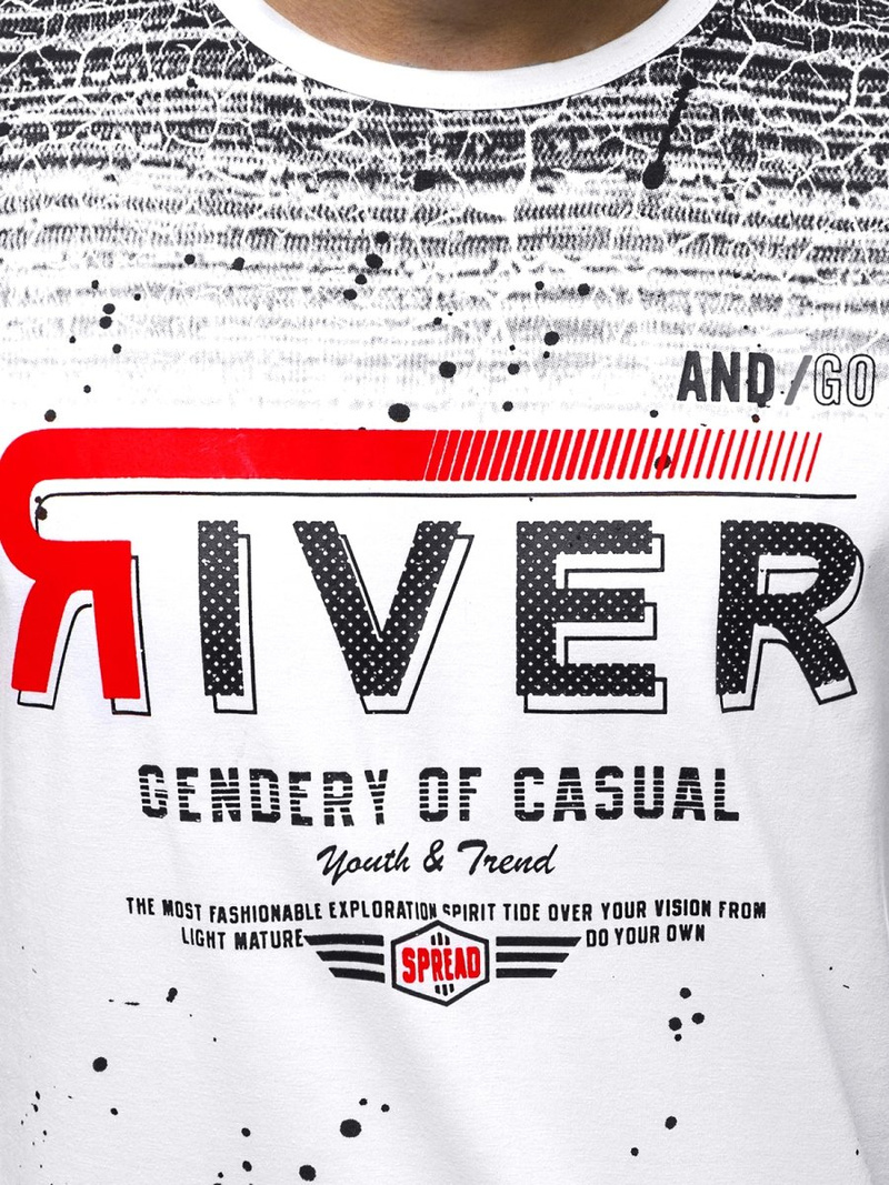 T-Shirt męski biały OZONEE JS/SS10960