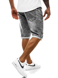 Spodenki męskie jeansowe grafitowe OZONEE RF/HY337