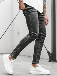 Spodnie jeansowe męskie grafitowe OZONEE O/4488/04