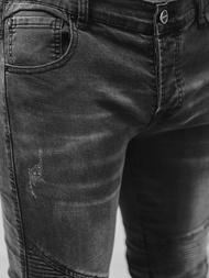 Spodnie jeansowe męskie grafitowe OZONEE NB/MP0028GZ