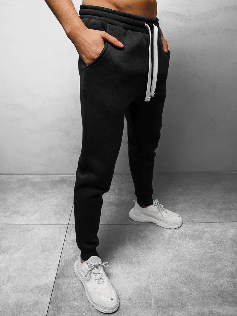 Spodnie dresowe męskie czarne OZONEE O/12110Z