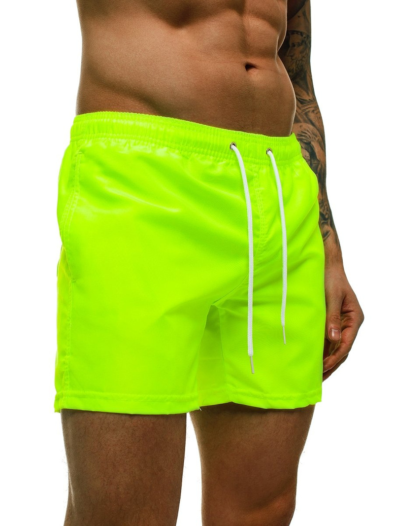 Spodenki kąpielowe męskie żółto-neonowe OZONEE ST002-10