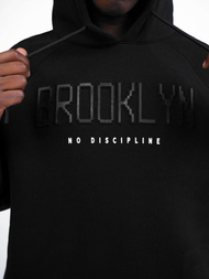 Bluza z kapturem oversize czarna OZONEE O/SWE23040