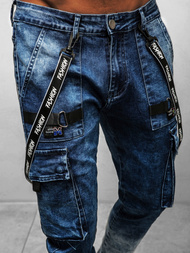 Spodnie jeansowe męskie niebieskie OZONEE DR/TF118