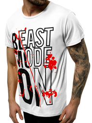 T-Shirt męski biały OZONEE JS/KS1949