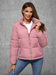 Kurtka zimowa damska pikowana pudrowa OZONEE JS/16M9107/46