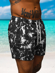 Spodenki kąpielowe męskie czarno-białe OZONEE O/MTK3222